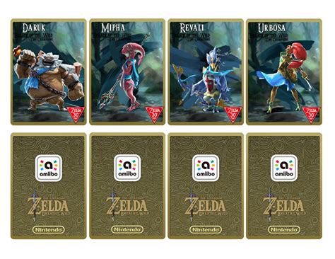 Zelda Amiibo cards BOTW Champions by damdam51 